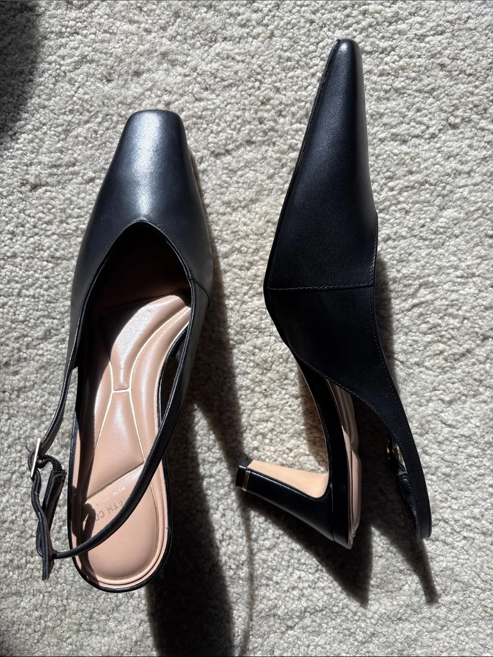 Kenneth Cole Black Slingback Heels-Size 9.5